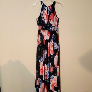NIGHTWAY FLORAL HALTER DRESS SZ 4